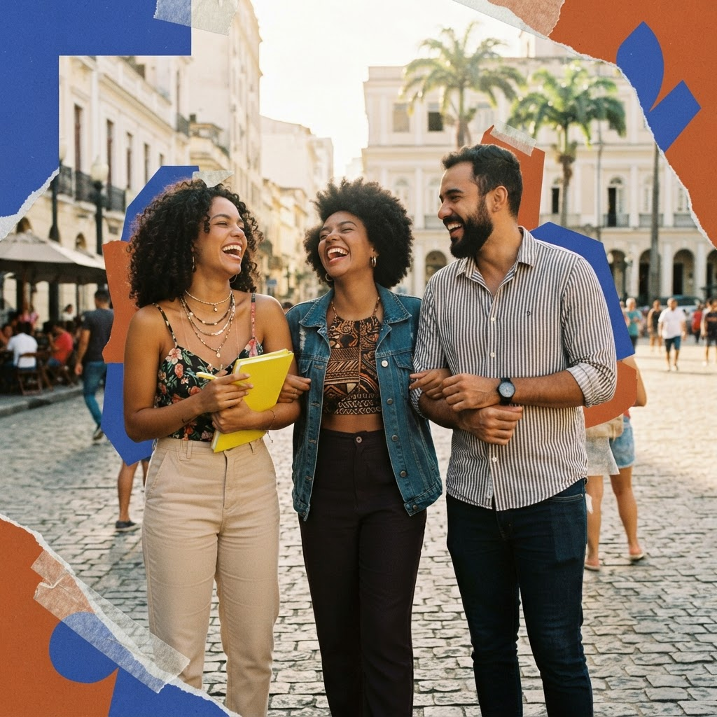 Amigos celebrando juntos novas oportunidades